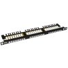 Patch panel Cat6 UTP 24 x RJ45 s vyvazovací lištou černý 0,5U SOLARIX