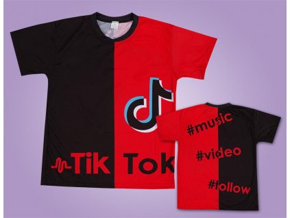 Dětské tričko Tik Tok červené (Velikost 122 cm (4-5 let))