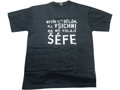 tričko šéfe (Barva Černá 01, Velikost S)