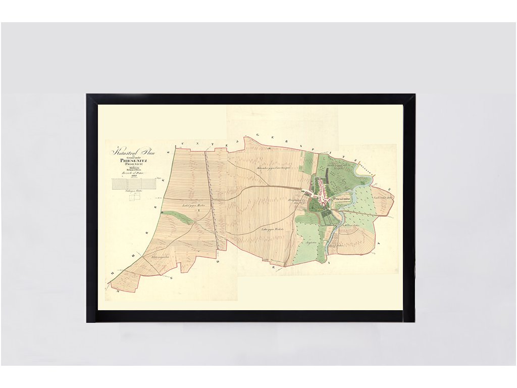 stara mapa cisarske otisky brno prizrenice rok 1825 ram