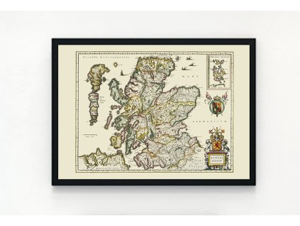 Mapa Skotsko - rok 1648
