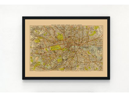 Mapa Londýn - rok 1920