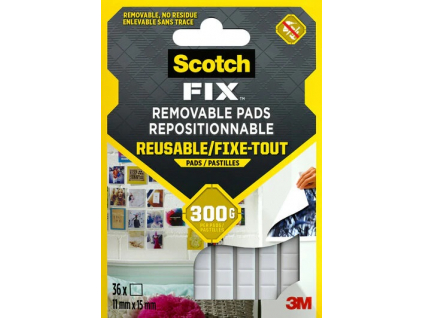 scotch fix usuwalne kwadraty montażowe 36 pasków pk 11mmx15mm 301008c36 p cfip