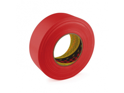 7136 389 Taśma tkaninowa 25mmx50m czerwona o grubej fakturze pokryta polietylenem 3m duct tape