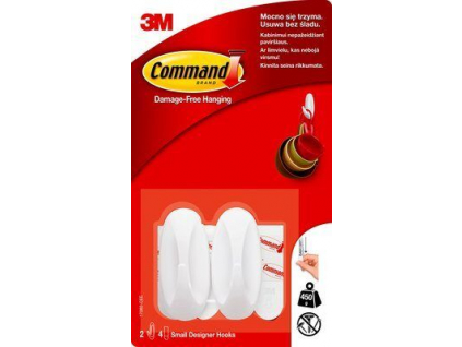 7787 17082 command design owalny plastikowy haczyk samoprzylepny mały