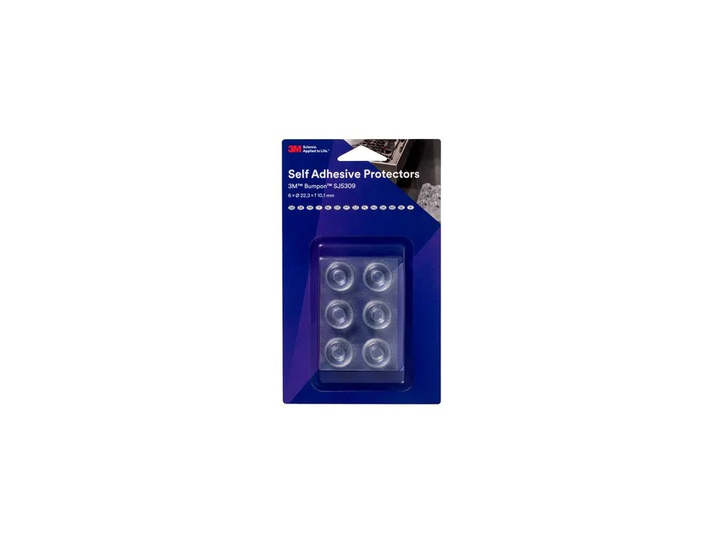 3m bumpon sj 5309 transparent 6 pcs per blister pack