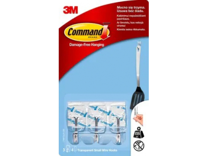 17067clr cee command transparent small wire hooks
