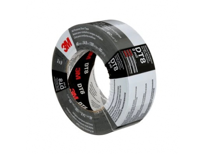 3m all purpose duct tape dt8 black 1 89 in x 60 yd 48 mm x 55 m 24 per case