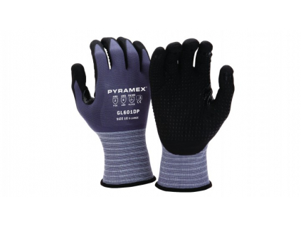 Nitrilové rukavice Pyramex s protiskluzovými tečkami GL601DP