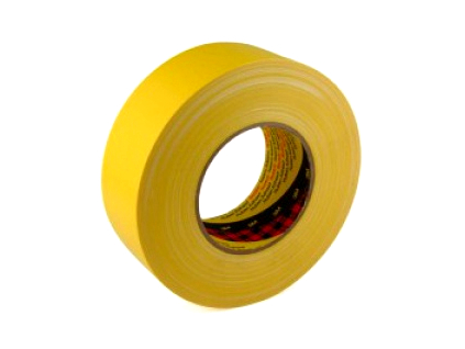 7133 389 25mmx50m zluta tkaninova paska s hustou texturou povlecena polyethylenem 3m duct tape