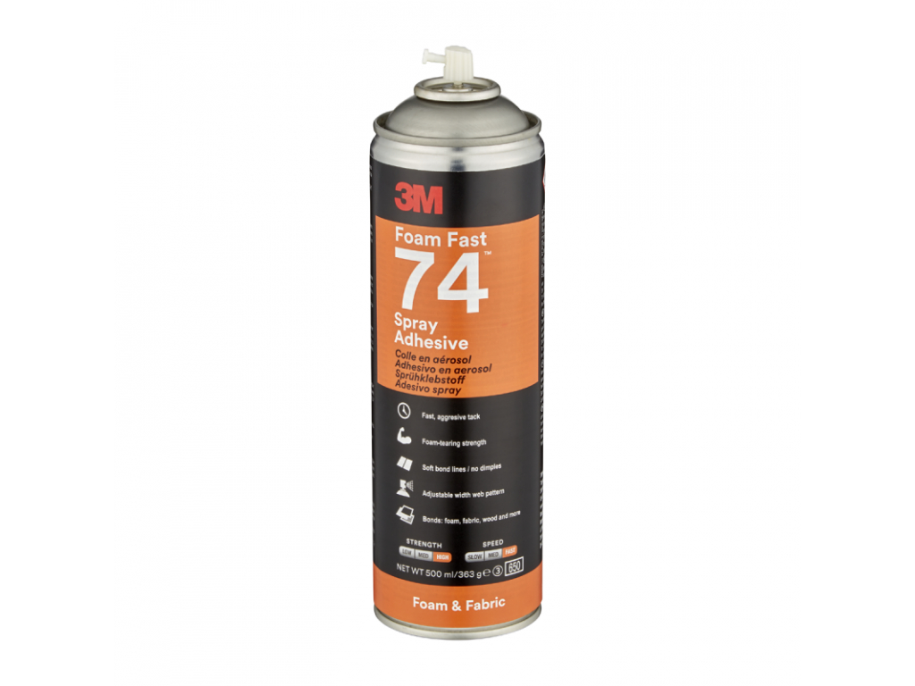3M™ Sprühklebstoff auf Basis Synthetischer Elastomere FoamFast 74, Orange,  500 ml - 3Market