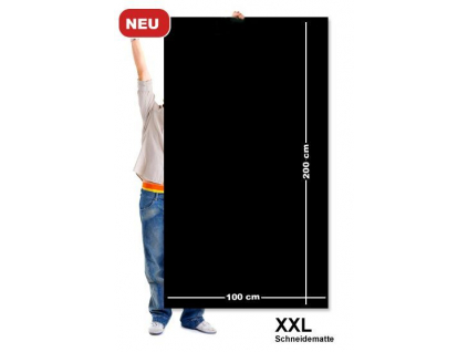 8063 Schneidematte 200x100 cm schwarz schwarz einseitig Dicke 3 mm