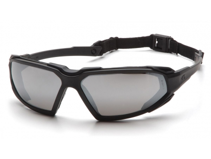 9236 highlander esbb5070dt schutzbrille non-fog verspiegelt schwarz rand silber