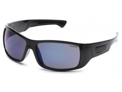 9371 furix esb8575dt verspiegelte schutzbrille beschlagfrei schwarz rand blau