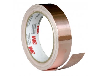 1181 Medená hladká lepiaca páska 3M s vodivým akrylovým lepidlom, kotúč 16,5 m (šírka 9 mm)
