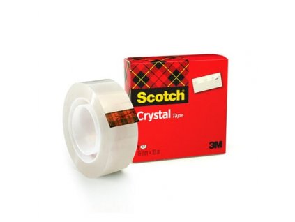 7100027387 scotch crystal tape 1 roll 19 mm x 33 m clop