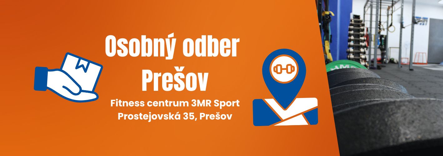 Osobný odber 3MRShop vo fitness centre 3MR Sport v Prešove