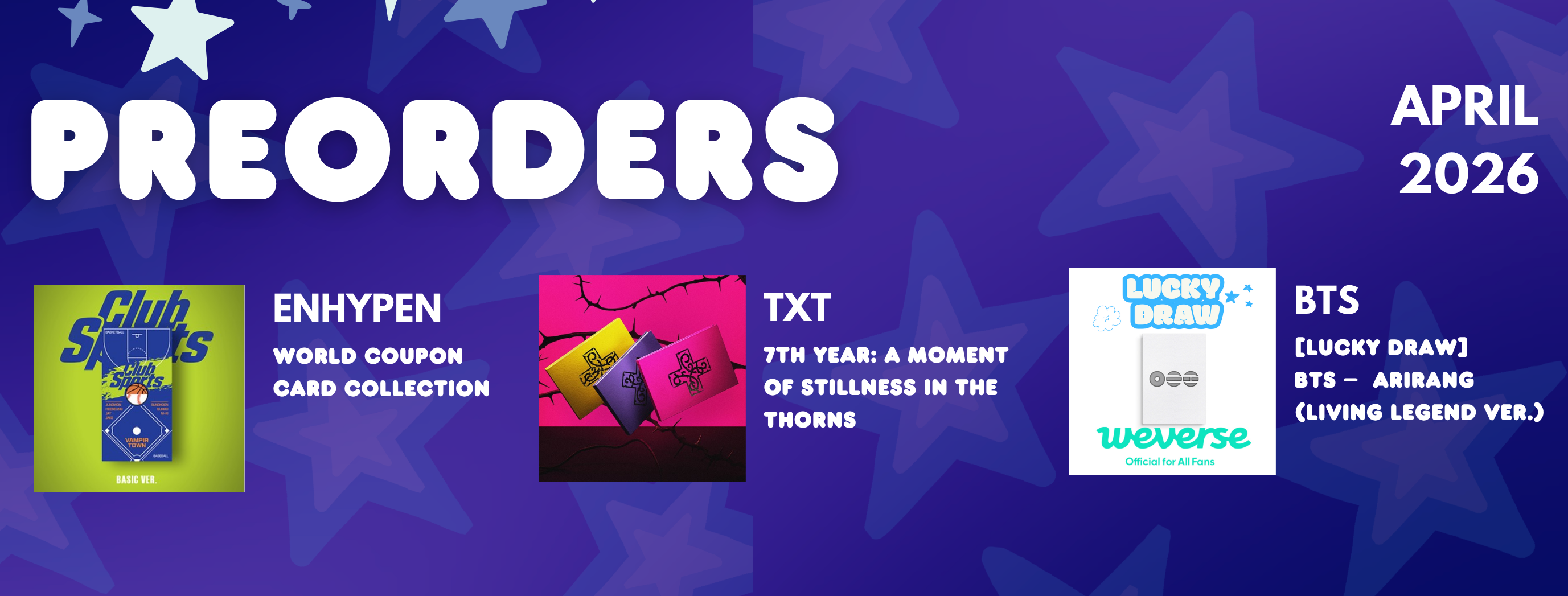 Nové preorders kpop alba