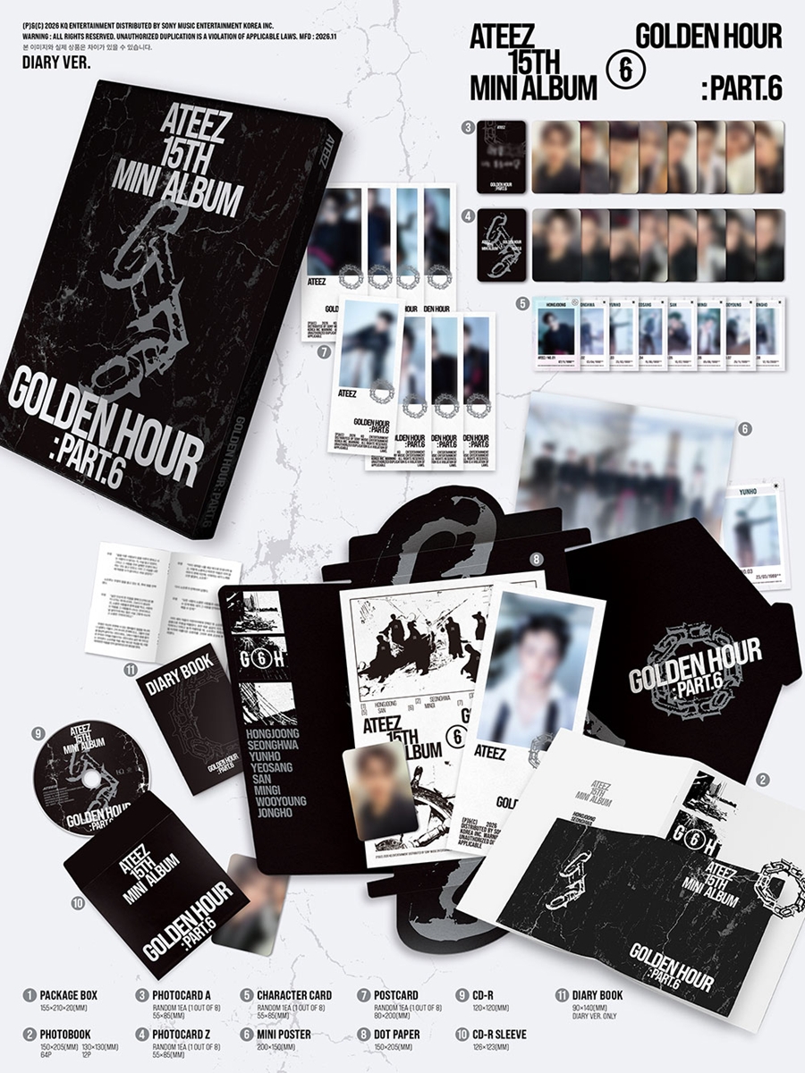 ateez-15th-mini-album-golden-hour-part-6-diary-ver-wholesale