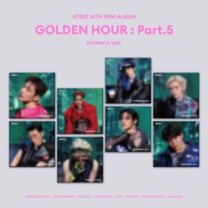 ateez 14th mini album golden hour part 5 digipack ver