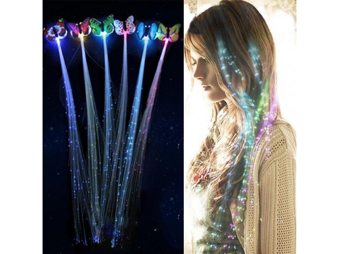 main image0LED Flashing Hair Braid Glowing Luminescent Hairpin Novetly Hair Ornament Girls Led Toys New Year Party