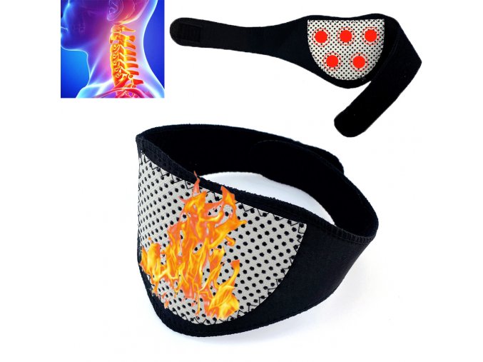 18ZhNeck Belt Tourmaline Self Heating Magnetic Therapy Neck Wrap Belt Brace Pain Relief Cervical Vertebra Protect