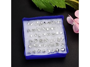 main image02022 New Fashion 24 Pair Set Wholesale Unisex Mix Styles Stud Earrings Women Men Plastic Plated