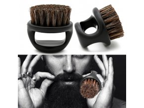 ouUn1 Pcs Ring Design Horse Bristle Men Shaving Brush Plastic Portable Barber Beard Brushes Salon Face