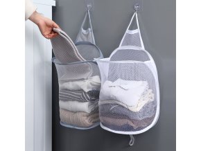 FglDFolding Laundry Basket Organizer for Dirty Clothes Bathroom Clothes Mesh Storage Bag Household Wall Hanging Basket