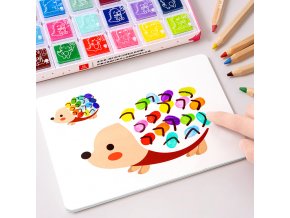 9Lw1Creativity Finger Painting Set Drawing Coloring Books for Kids Montessori Learning Education Doodle Book Handmade Drawing