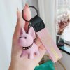 230 Pink fashion punk french bulldog keychain pu variants 1