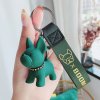 230 Green fashion punk french bulldog keychain pu variants 0
