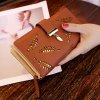 variant image4Women Wallet PU Leather Purse Female Long Wallet Gold Hollow Leaves Pouch Handbag For Women Coin