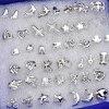 main image52022 New Fashion 24 Pair Set Wholesale Unisex Mix Styles Stud Earrings Women Men Plastic Plated