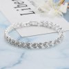variant image1Luxury Roman Crystal Bracelet For Women Fashion Heart Chain Bracelets Rhinestone Bangle Wedding Bridal Jewelry Accessories