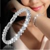 main image0Luxury Roman Crystal Bracelet For Women Fashion Heart Chain Bracelets Rhinestone Bangle Wedding Bridal Jewelry Accessories