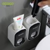 RV9xECOCO Automatic Toothpaste Dispenser Wall Mount Bathroom Bathroom Accessories Waterproof Toothpaste Squeezer Toothbrush Holder