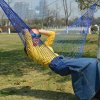 L9jPNylon Hammock Portable Garden Mesh Net Sleeping Bed Hamaca for Outdoor Travel Camping Hamak Blue Green
