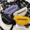 M4peNew Women Chain Waist Bag Ladies new Designer Canvas Fanny Pack Fashion Travel Money Phone Chest