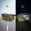 OuK6Photochromic Sunglasses Men Polarized Driving Chameleon Glasses Male Change Color Sun Glasses Day Night Vision Driver