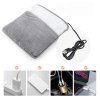W19hFoot Warmer Heater USB Charging Flannel Soft Warm Foot Cover Feet Electric Heating Pads Foot Warmer