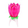 9xdPExquisite Lotus Flower Shape Rotating Musical Candle Disposable Candles Birthday Party Gifts Kids Cake DIY Decorations