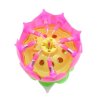 IvppExquisite Lotus Flower Shape Rotating Musical Candle Disposable Candles Birthday Party Gifts Kids Cake DIY Decorations