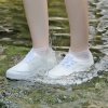vCEv1 Pair Reusable Latex Waterproof Rain Shoes Covers Slip resistant Rubber Rain Boot Overshoes S M