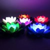 nfegArtificial Lotus Light LED Colorful Lotus Waterproof Fake Lotus Pond Flowers Leaf Lily Water Lantern Festival