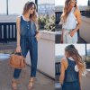 1jNPNew Arrival 2019 Jumpsuits Women Casual Jumpsuit Loose Overalls Denim Rompers For Women