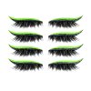 Vaaa2 In 1 Eyeliner False Eyelashes Sticker Double Eyelid Line Patch Reusable Waterproof Makeup Glitter Shiny