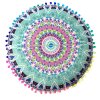 5SfG32in Round Mandala Tapestry Pillows Case Cover Meditation Covers Ottoman Poufs Retro Ethic Pillow Case26