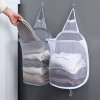 FglDFolding Laundry Basket Organizer for Dirty Clothes Bathroom Clothes Mesh Storage Bag Household Wall Hanging Basket