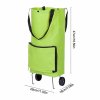 2Gn92 In 1 Foldable Shopping Pull Cart Trolley Bag With Wheels Vegetables Organizer Reusable Waterproof Large